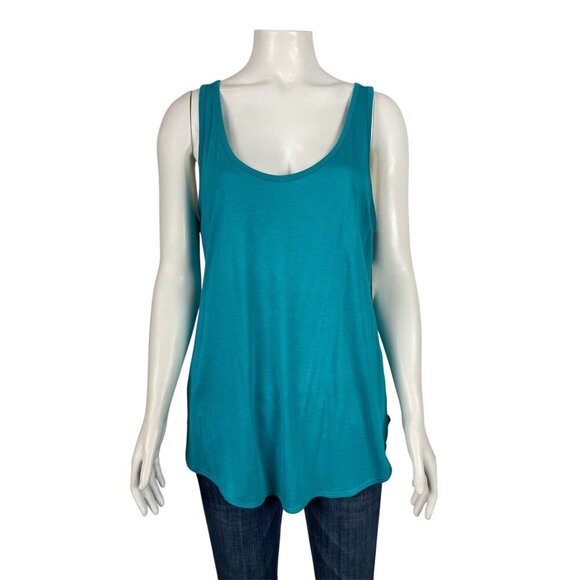NEW Old Navy Tank Top Large Blue Rayon NWT Soft Slinky Shirt - Picture 1 of 8